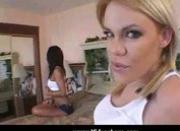 Pummeled by three cocks