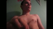 Teen strokes his cock till he cums