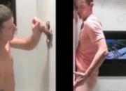 Gay guy loves using the gloryhole to blow straight guys