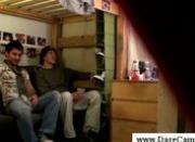 College guys hanging out together