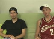 Two straight guys masturbates