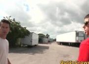 Hot gay sex on the parking
