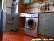 Lonely housewife flashes plumber