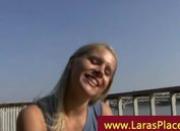 Sexy blonde filmed by horny mature lady