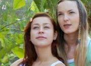 Brutal double dildo and russian lesbians