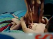 Skinny brunette 69s then gets pounded