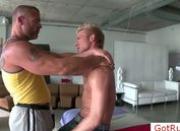 Blond guy gets some real good rubbing by gotrub