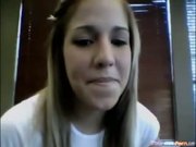 Crazy Blonde Teen Public Fitness Masturbating