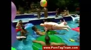 Pool orgy and naked horny bisexual girls