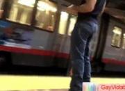 Dude gets fucked in metro by gayviolator