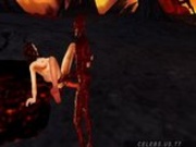 3D Model fucked by a daemon in hell