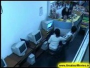 Amateur - Brasilian couple in internet cafe