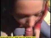 Amateur swallows cum 2