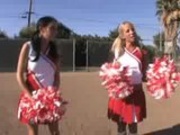 Gullible Cheerleaders share Eachother