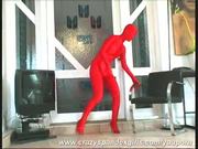 Cynthia in fullbody red catsuit