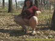 busty babe forest pissing 