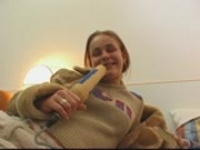 She carries around her own privite dildo pt 1/3