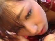 Kaori Natsuno in traditional dress licks balls and is screwed