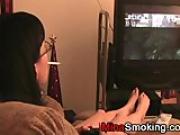 smoking and gaming girlfriend