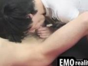 Emo twinks in love making out and giving head
