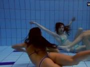Three hot bitches naked in the pool