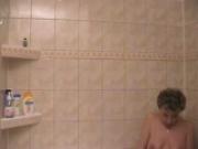 Mature juices up in shower