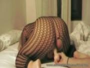 Fishnet Dildo Fun