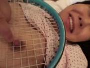 Uncensored Japanese milf affair with tennis racket Subtitled