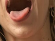 Samatha's tongue wiggles like bait awaiting a catch