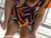 Busty babe sucks and rides boyfriends cock