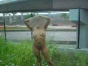 freaky female flashes freeway