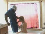 Lady taking a shower lets the plumber in to fuck her brains out - don\'t we all? part 2