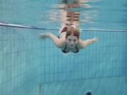 Underwatershow presents babe Nastya in the pool