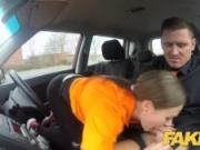 Fake Driving School Backseat blowjobs and deep creampie for super sexy minx