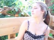 Busty Babe Kimber Lee Flashes and Gives BJ in Public Park!