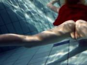 Hot blonde Lucie French teen in the pool