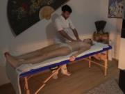 Hidden camera in massage parlor - Chubby masseur fucks client