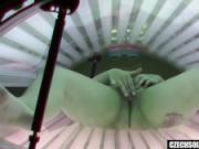 Czech Blonde Secretely Fingering her Pussy