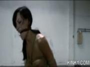 Sexy hot girl in bondage action