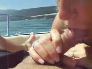 my daily blow (2) - boat blowjob & cum in mouth