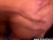 Black stunner fucked doggystyle by very lucky guy