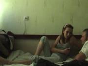 Amateur teens play an oral game