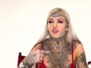 Behind the scenes for Amber Luke's new face tattoo