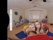 Naughty America - Hot yoga babes decide to tag team their instructor