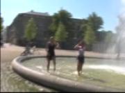 playful in the fountain (CLIP)