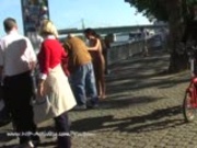 Nathy - Naked Babe Has Fun In Public Streets
