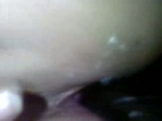 Playing with my black dildo