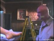 Taking a break to suck and fuck a huge cock