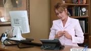 Horny secretary Samantha Stone masturbation