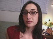 Big Tits, Big Bush, Brunette Gets Off 